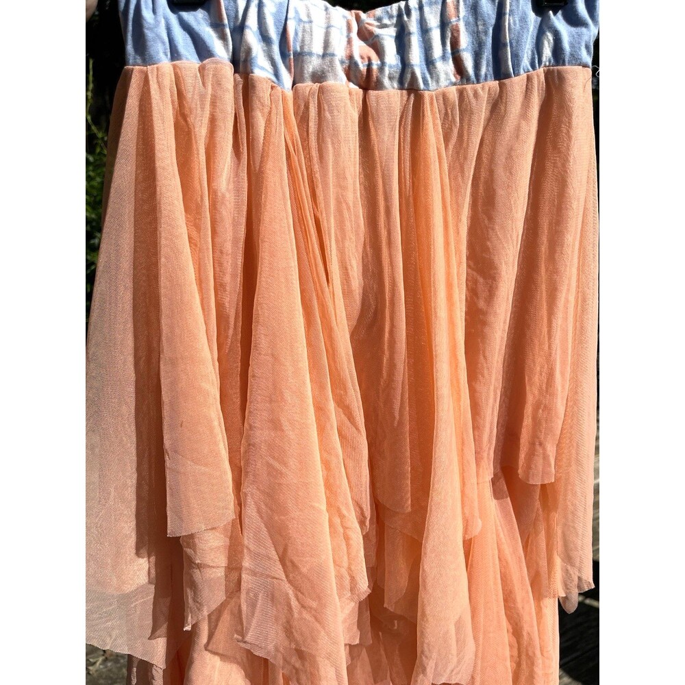 Jak & Peppar Handkerchief Peasant Boho Midi Skirt Flowy Tiered Lined Sz 00